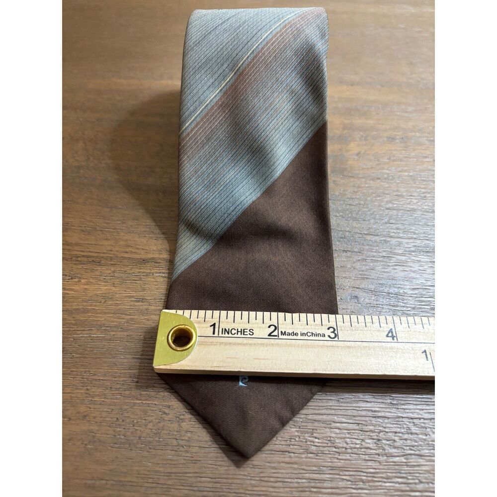 Vintage Pierre Cardin Lot of 3 Ties 3" Wide Striped Polyester Lazarus Pomeroy's - Picture 7 of 14